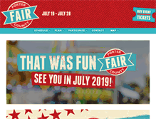 Tablet Screenshot of portercountyfair.com